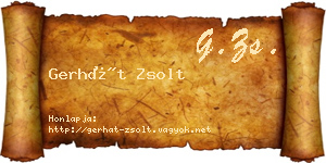 Gerhát Zsolt névjegykártya