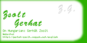 zsolt gerhat business card